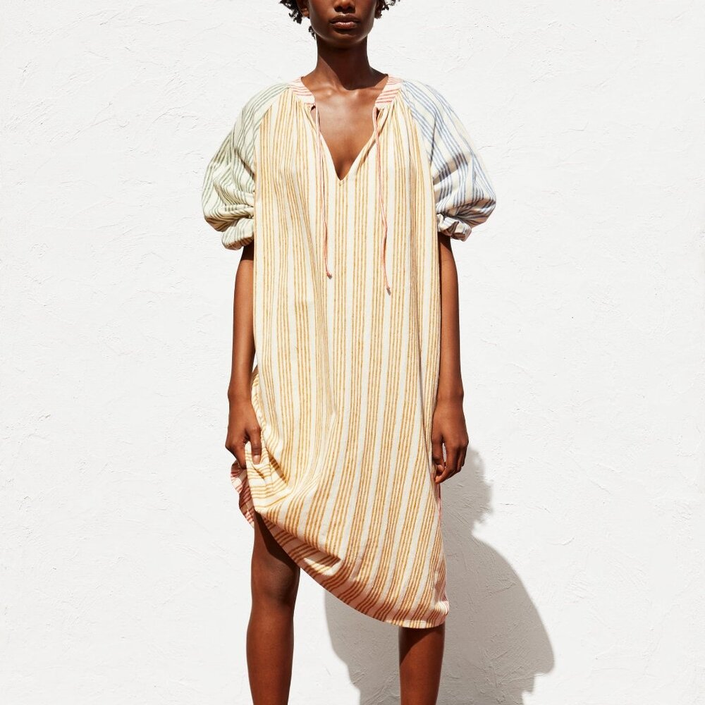 Zara Stripe Linen Dress